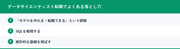データサイエンティスト転職でよくある落とし穴